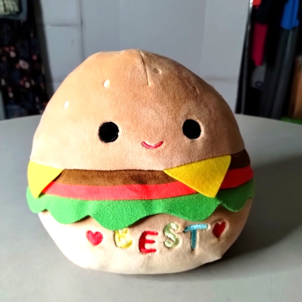 Original Squishmallows Carl The Best Burger Plush Stuff Toy 8" Collectibles
